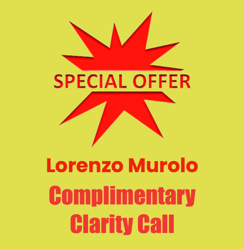 Special offer: complimentary clarity call with Lorenzo Murolo